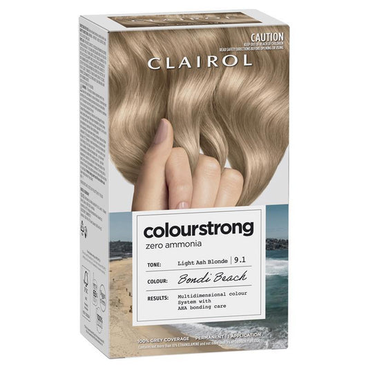 Clairol Colour Strong Kit 9.1 Light Ash Blonde - Ammonia-Free Hair Color