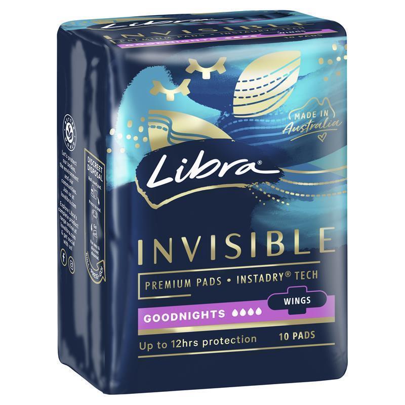 Libra Invisible Goodnight with Wings 10 Pack
