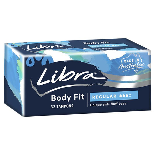 Libra Body Fit Regular Tampons - 32 Pack for Medium Flow