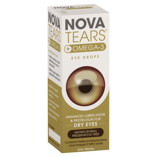 Nova Tears + Omega3 Preservative Free Lubricating Eye Drops - 3ml