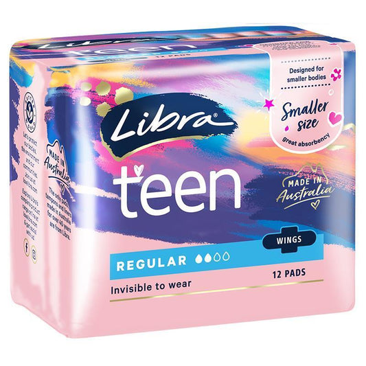 Libra Regular Winged Pads 12-Pads – 4-Layer InstaDRY Absorbency