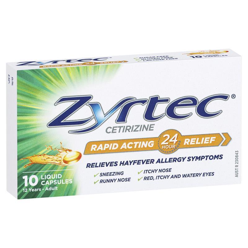 Zyrtec Liquid Capsules - 10 Count