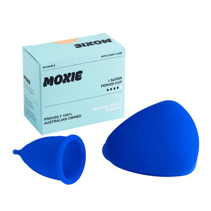 Moxie Menstrual Cup with Purse-worthy Pod Super