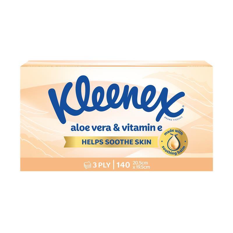 Kleenex Facial Tissues with Aloe Vera - 140 Pack