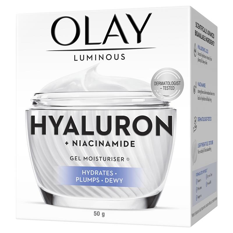 Olay Luminous Hyaluron + Niacinamide Gel Moisturiser 50g