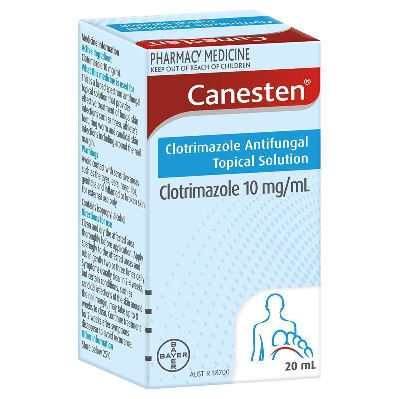 Canesten Antifungal Topical Solution 20mL - Effective Treatment for Fungal Skin Conditions