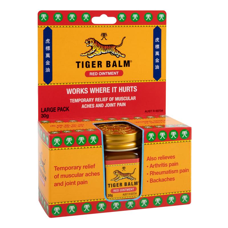 Tiger Balm Red Ointment 30g - Fast Relief for Muscle Aches