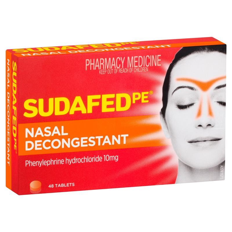 Sudafed PE Nasal Decongestant Tablets 48 Pack