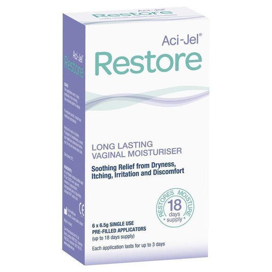 Aci-Jel Restore 6x6.5g Single-Use Vaginal Moisturizer, 18 Day Supply