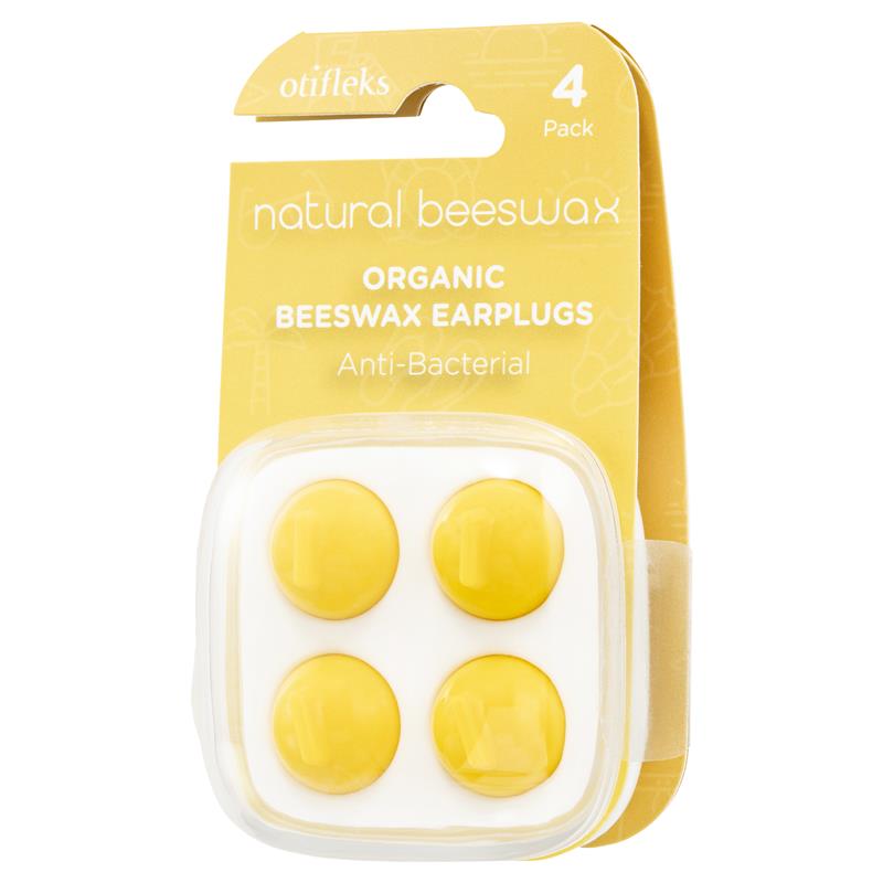 Otifleks Natural Beeswax Earplugs - 4 Pack