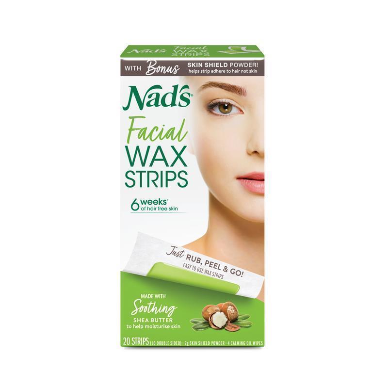 Nad's Facial Wax Strips - 20 Pack for Smooth Skin