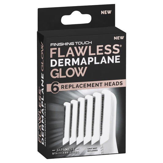 Flawless Finishing Touch Dermaplane Glow Replacement Heads - 6 Pack