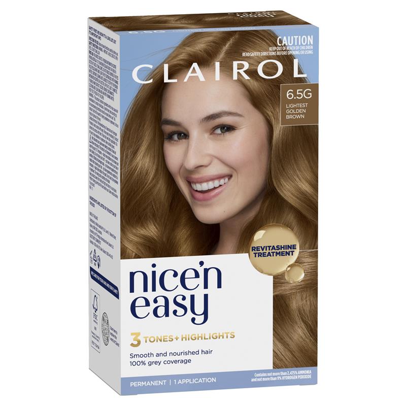 Clairol Nice N Easy 6.5G Light Golden Brown Permanent Hair Colour