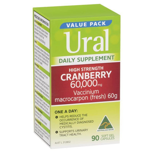 URAL High Strength Cranberry 60000mg 90 Capsules