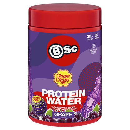 BSc x Chupa Chups Protein Water Grape 700g