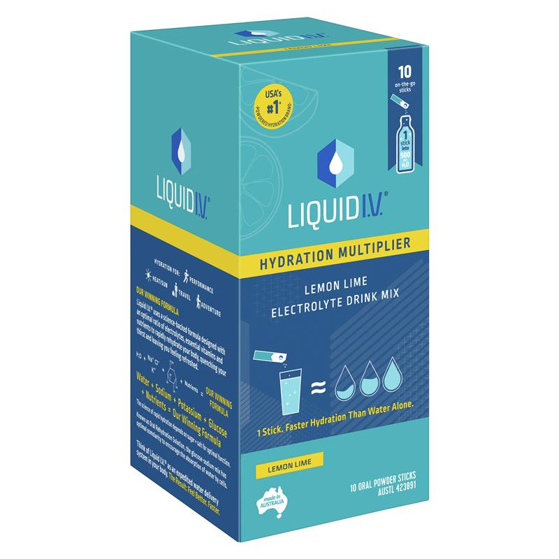 Liquid IV Hydration Lemon Lime - 10 Sachets