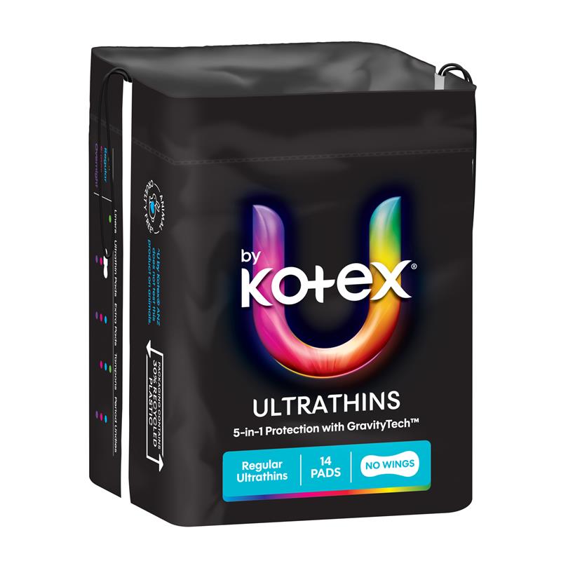 U By Kotex Ultrathins Pads Regular 14 Pack