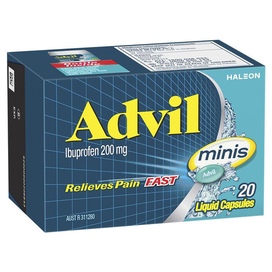 Advil Ibuprofen Pain Relief Liquid Mini - 20 Capsules