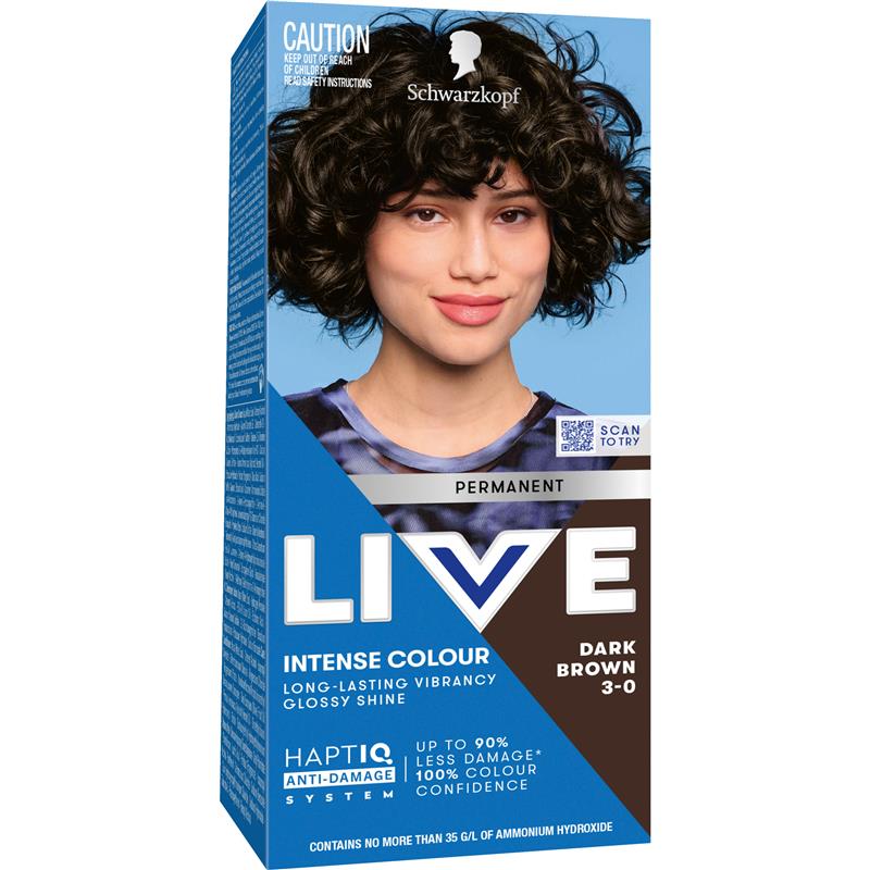 Schwarzkopf Live Colour Permanent 3.0 Dark Brown