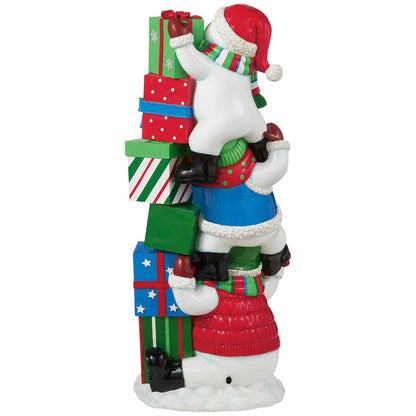 3 Stacked Snowman Christmas Decoration With LED Lights