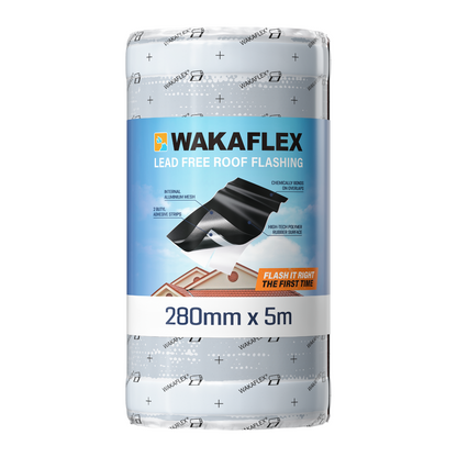 Wakaflex Lead Free Flashing - 280mm x 5m - Black