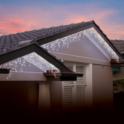 Lytworx 400 White LED Connectable Icicle Lights - 5.5m Plastic - Versatile
