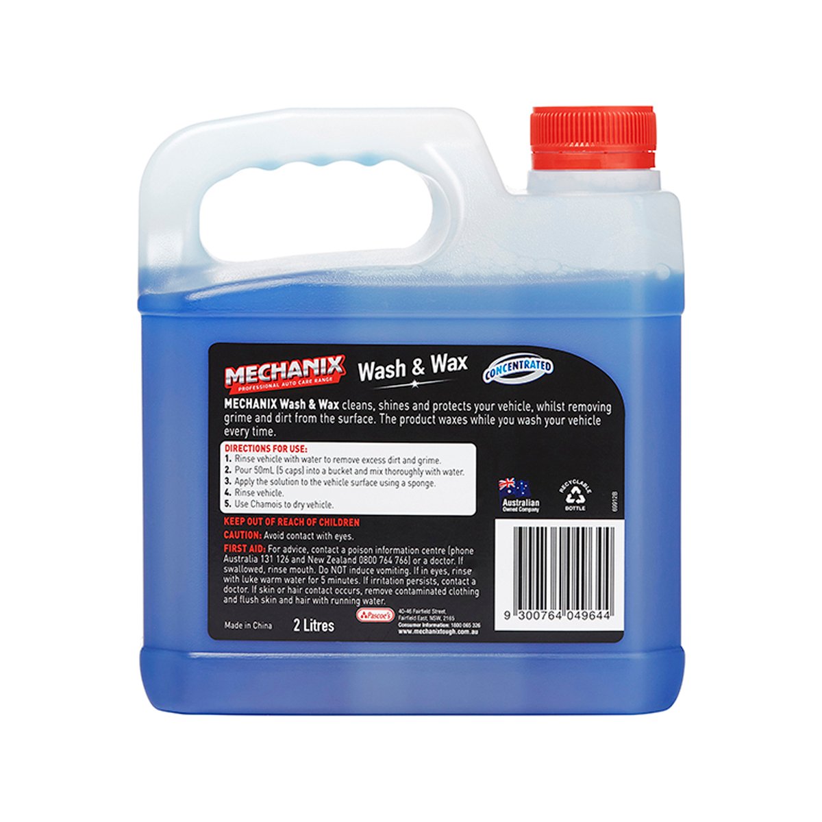 Mechanix Wash & Wax 2L - Car Wash - Liquid - Shine and Protection