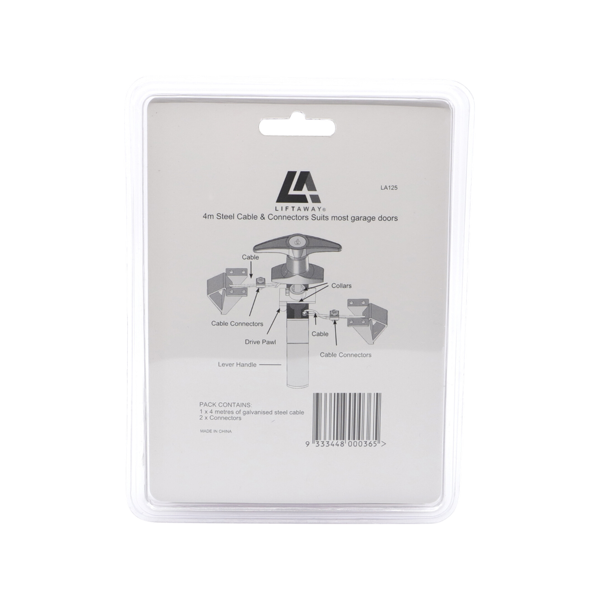 Liftaway Steel Cable - 4 Metres Galvanised - Durable Repair Kit