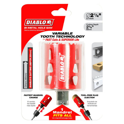 Diablo Bi Metal Hole Saw - 57mm