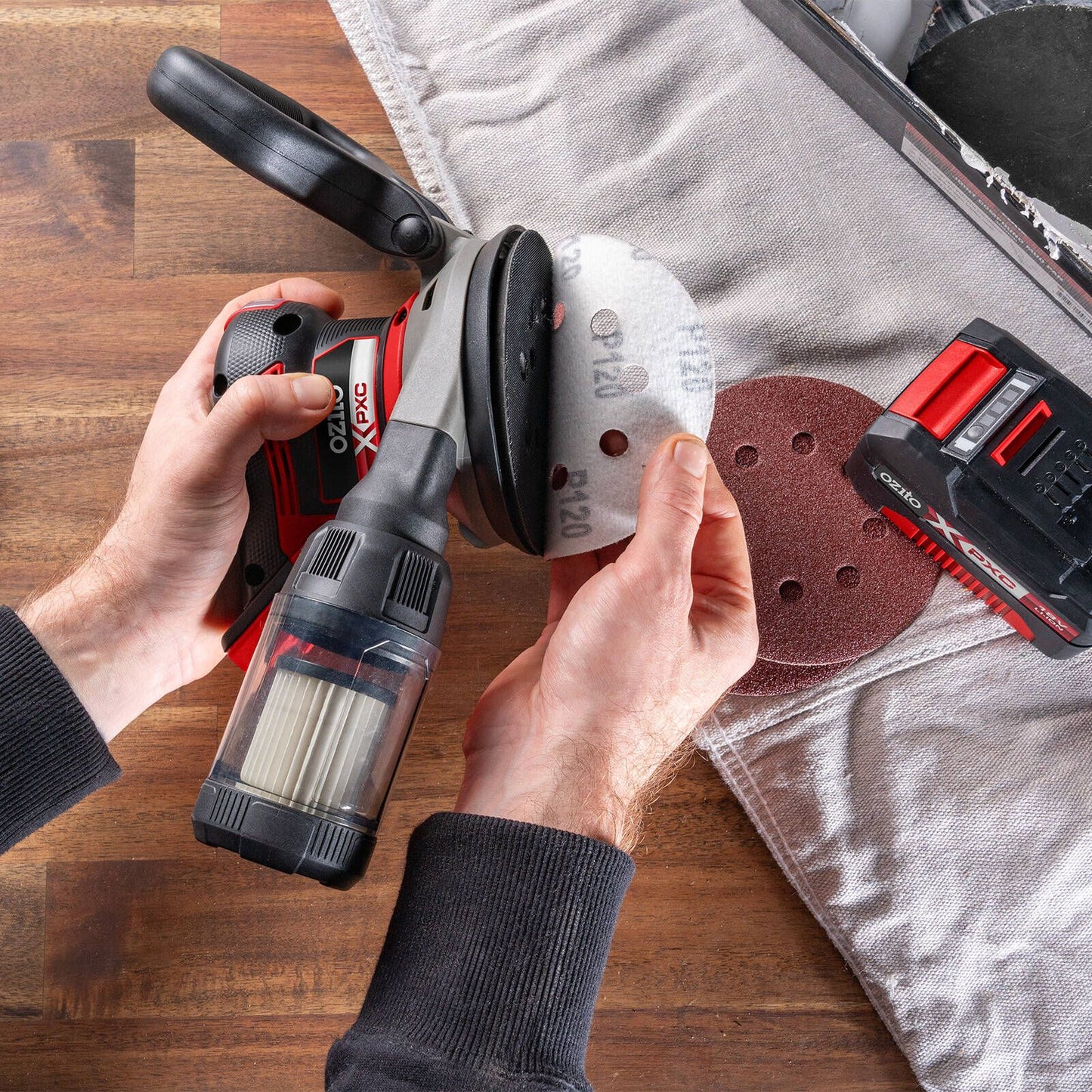 Ozito PXC 18V Brushless Random Orbital Sander - 125mm