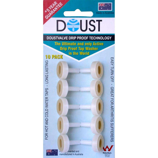 Doustvalve Tap Washer - 20mm x 25mm - Acetal - Drip Proof - 10 Pack