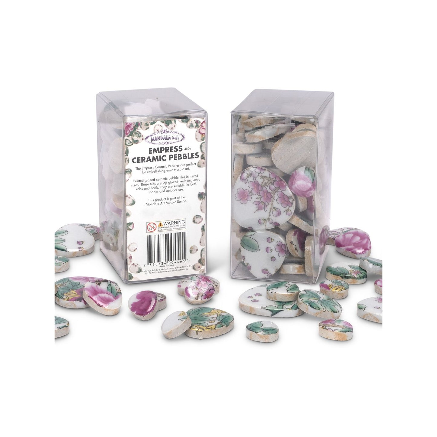 Mandala Art Empress Ceramic Mosaic Pebbles - 52 x 105 x 67mm