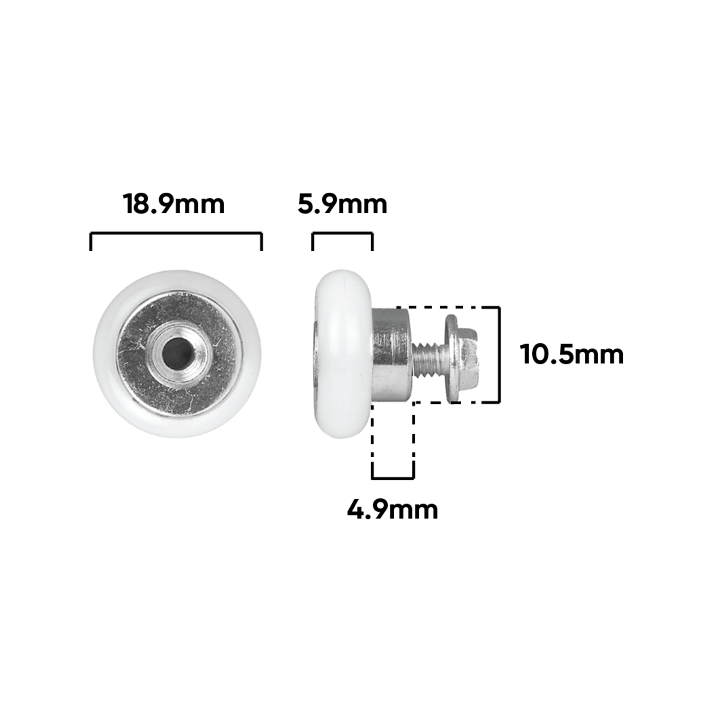 Rolltrak Acetal Roller - 19mm