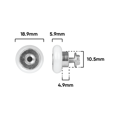 Rolltrak Acetal Roller - 19mm