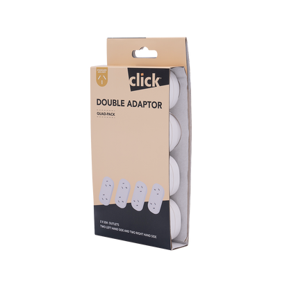 Click Double Adaptor Quad Pack - 2 Right, 2 Left