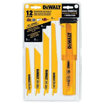 Dewalt Bi Metal Reciprocating Saw Blade Set - 12 Piece