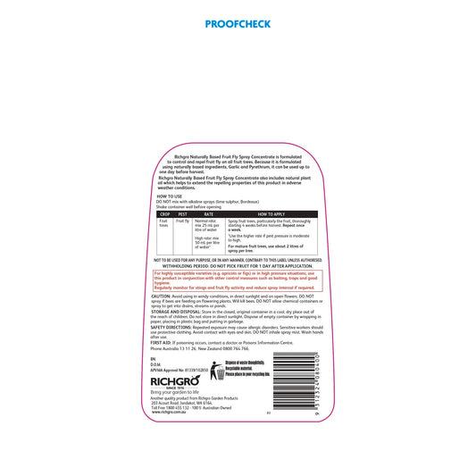 Richgro Naturally Based Fruit Fly Spray 500ml