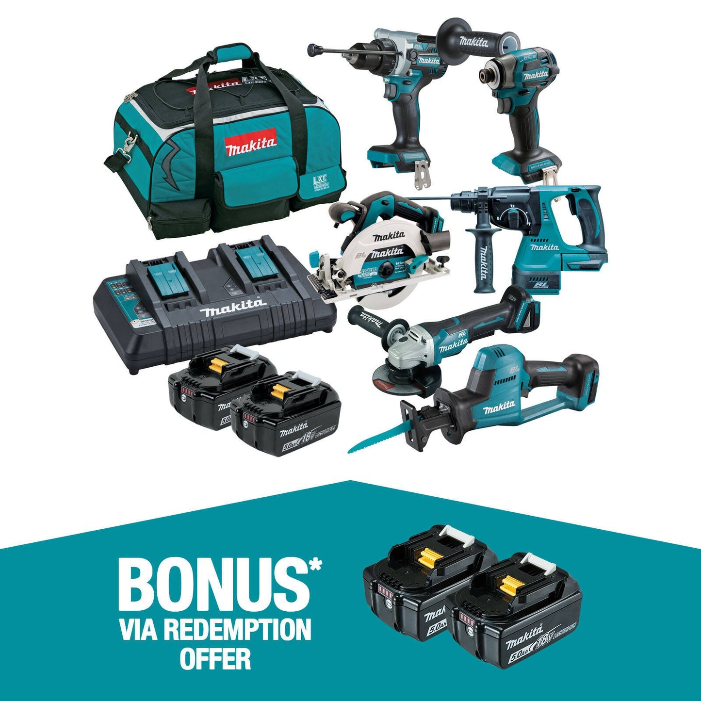 Makita 18V Brushless 6 Piece Combo Kit