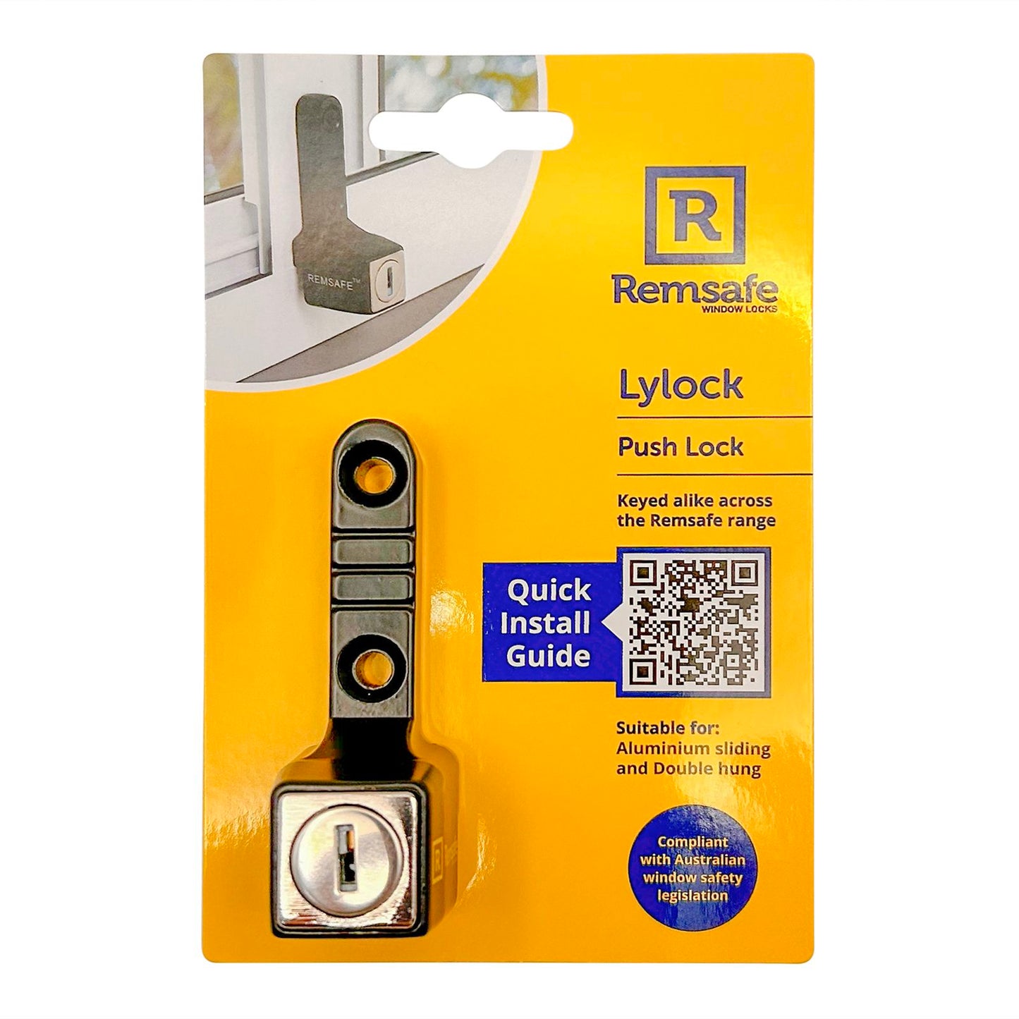 Remsafe Lylock Window Restrictor - 21mm - Black