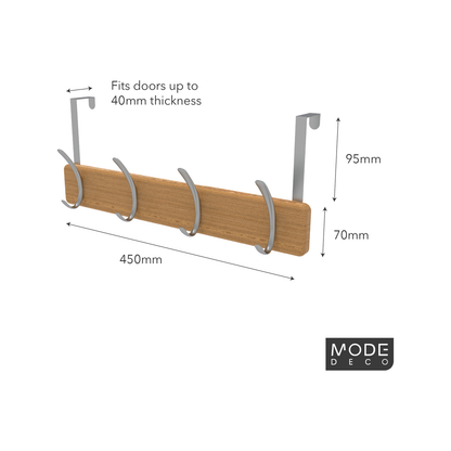 Mode Over Door Hanger - 4 Hooks - 450 x 70mm
