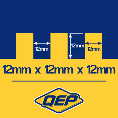 Qep Square Notch Stainless Steel Trowel - 12mm - 280 x 115mm
