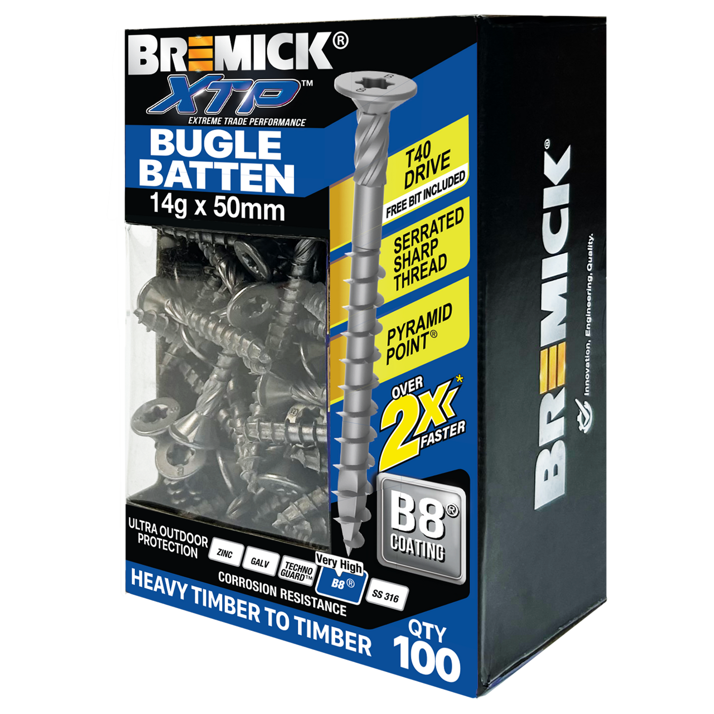 Bremick XTP Bugle Batten - 14g x 50mm - 100 Pack