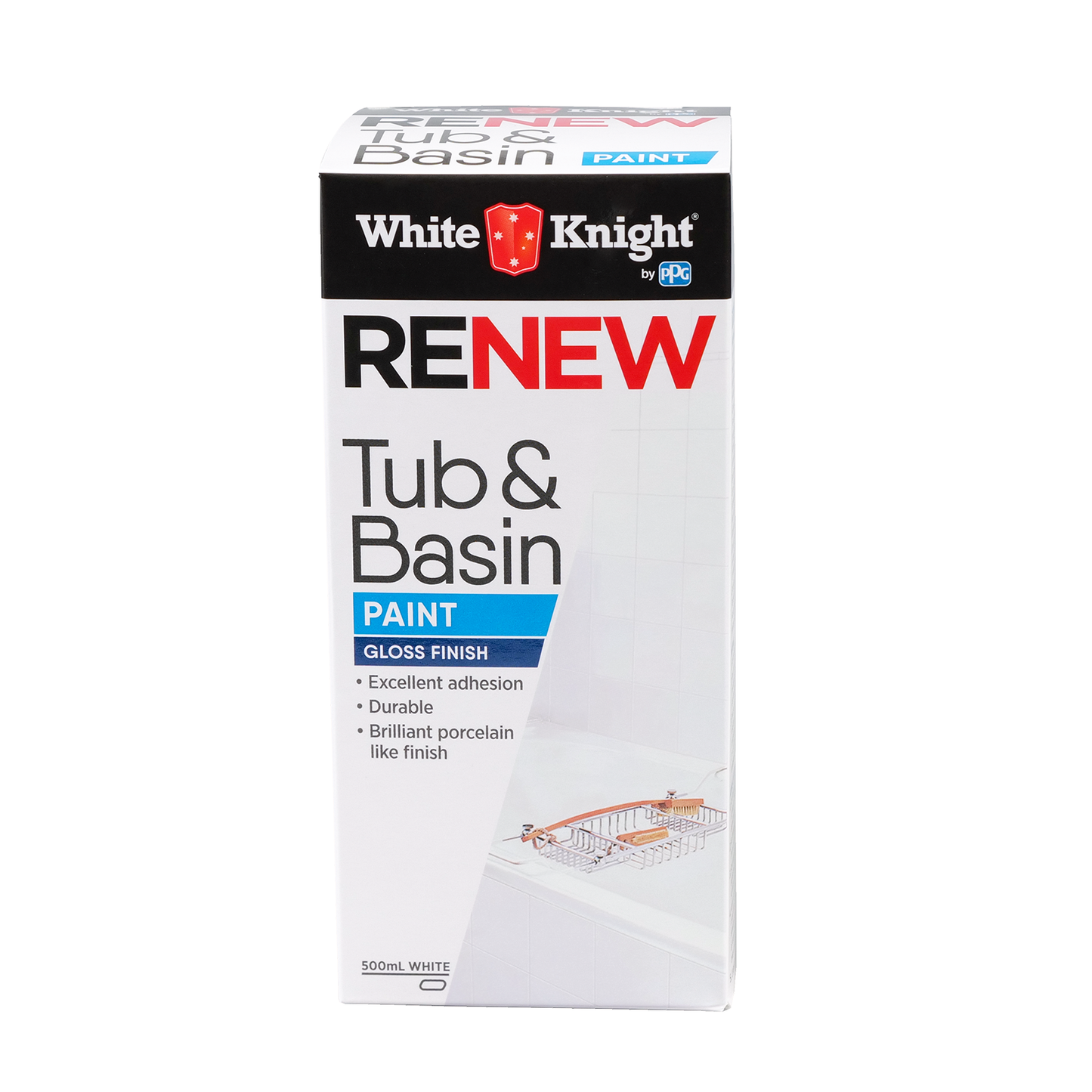 White Knight Tub and Basin Paint - 500ml
