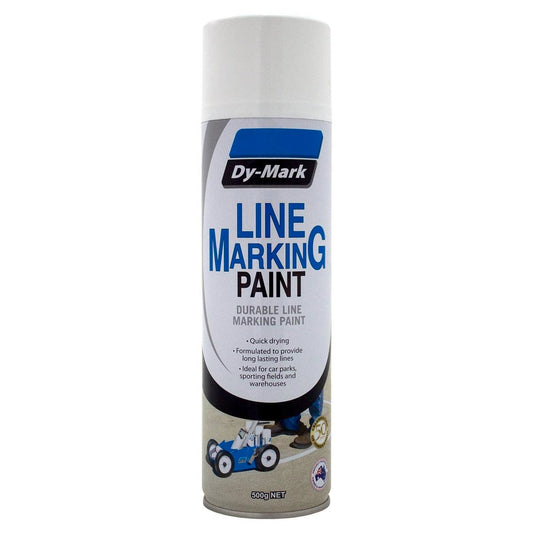 Dy-Mark White Line Marking Spray Paint 500g Acrylic Fast Drying