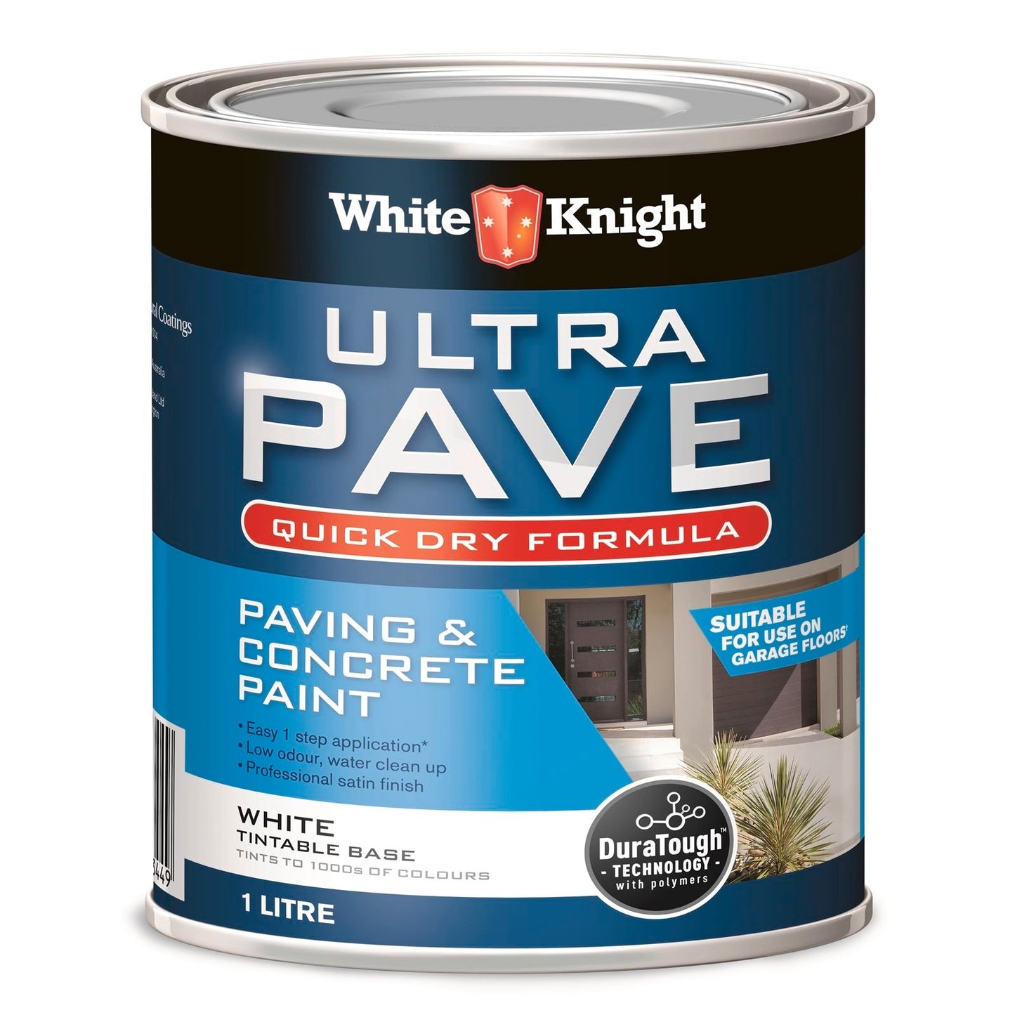 White Knight Ultra Pave Quick Dry Concrete Paint - 1L - White