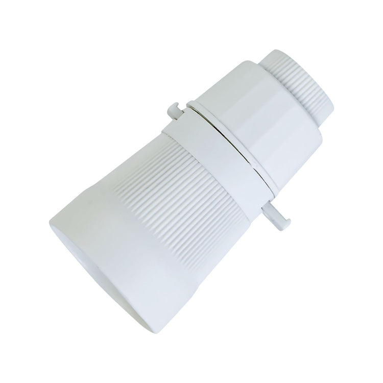 Deta White Push Bar Switch Lamp Holder