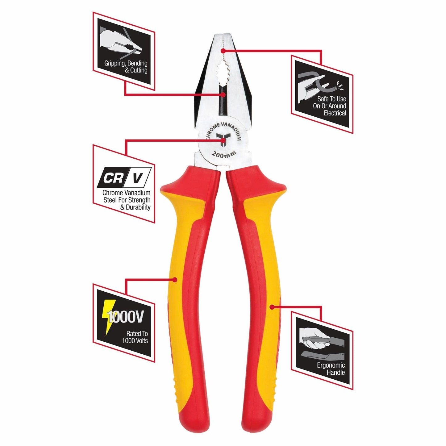 Trojan VDE Combination Plier - 200mm