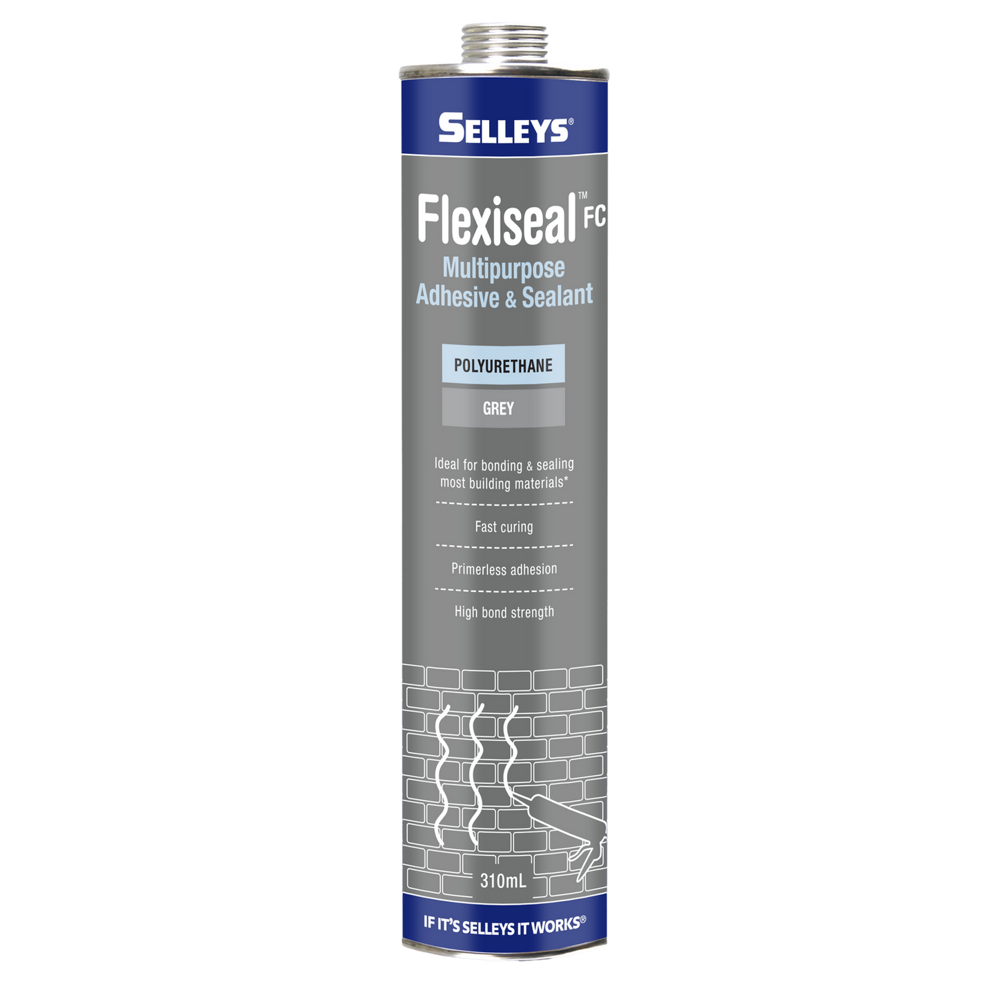 Selleys Grey Flexiseal FC Polyurethane Sealant and Adhesive - 310ml