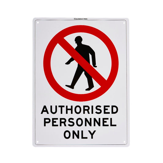 Sandleford Authorised Personnel Only Sign - 300 x 225mm