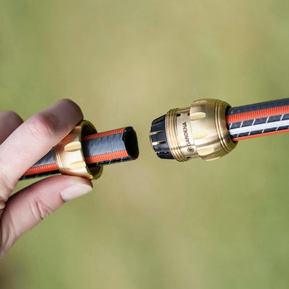 Gardena Brass Hose Joiner 13mm Solid Brass Leak-Free Connection